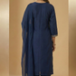 Royal Blue Chinon Party Wear Suit Set with Handwork & Chiffon Dupatta