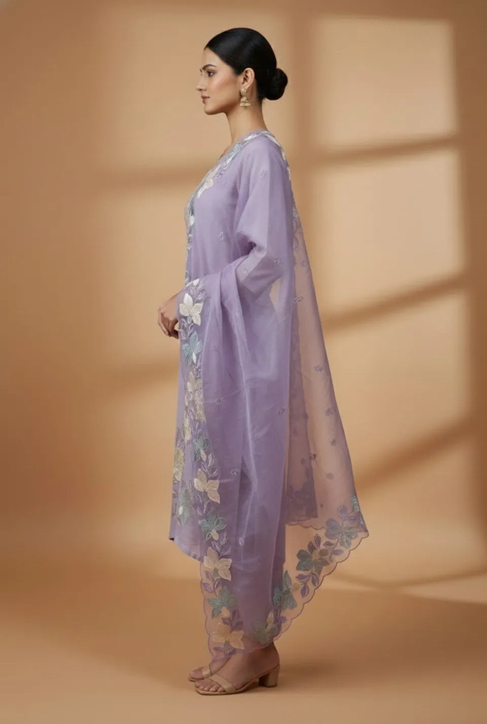 Women’s Cotton Ethnic Kurta Pant Dupatta Set