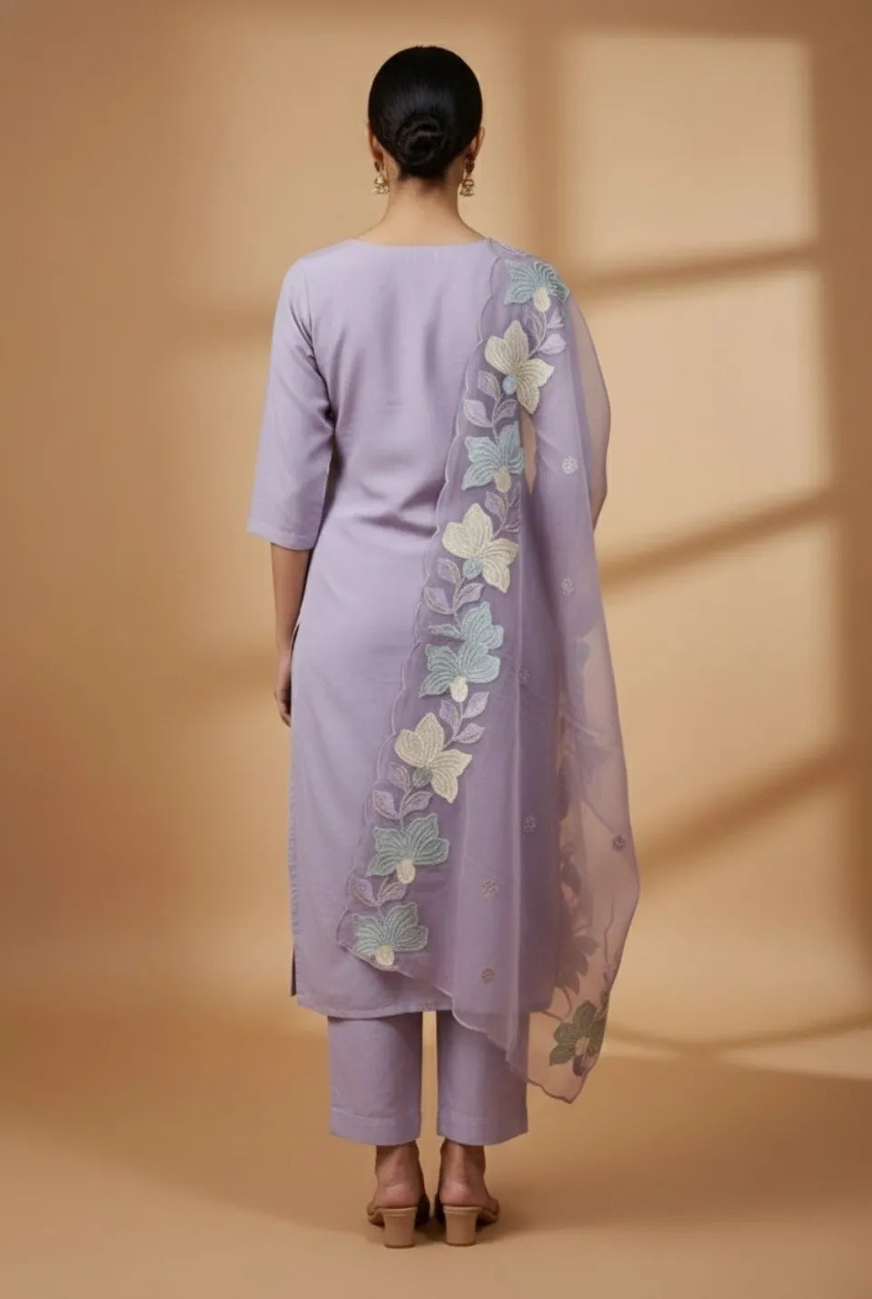 Women’s Cotton Ethnic Kurta Pant Dupatta Set