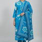 Women’s Royal Blue Modal Cotton Readymade Kurta